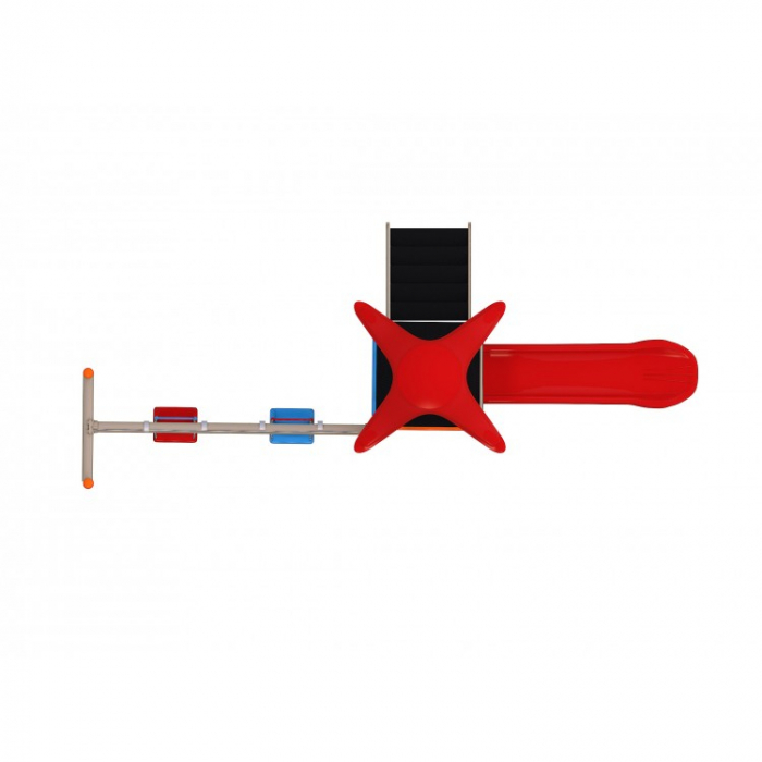 17M Clasic Echipament loc de joaca exterior parc din metal cu Scara Tobogan si 2 Leagane [3]