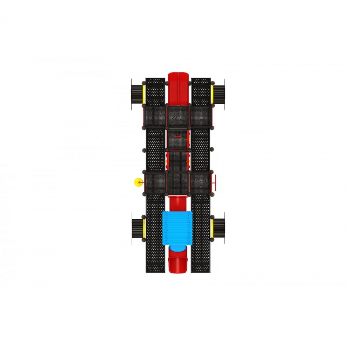 23EG Complex Ansamblu Echipamente loc de joaca dizabilitati exterior parc din metal cu 4 Rampe 2 Tobogane 2 Cățărătoare și Activități [3]