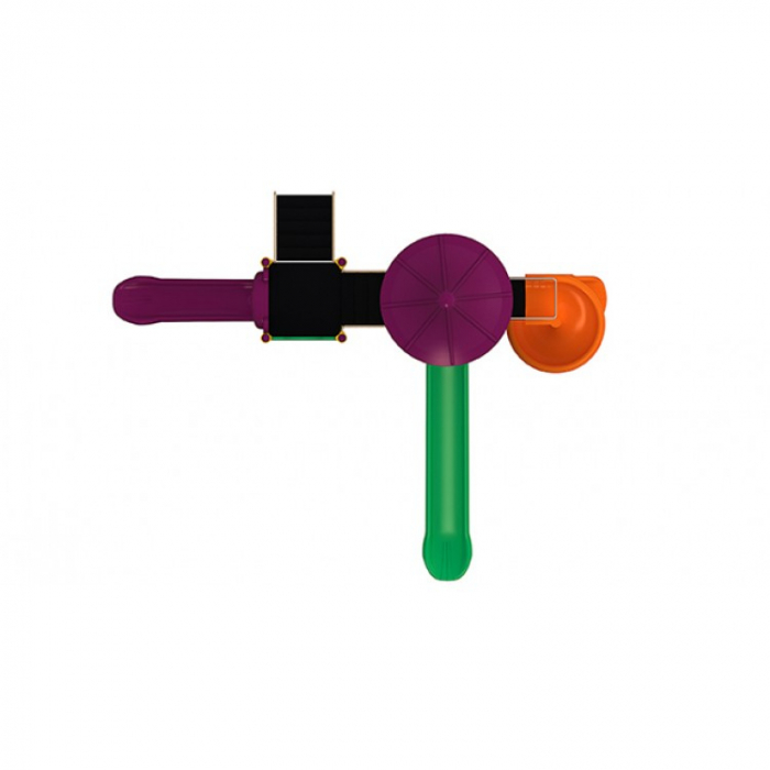 33M Clasic Echipament loc de joaca exterior parc din metal cu Scara si 3 Tobogane [3]