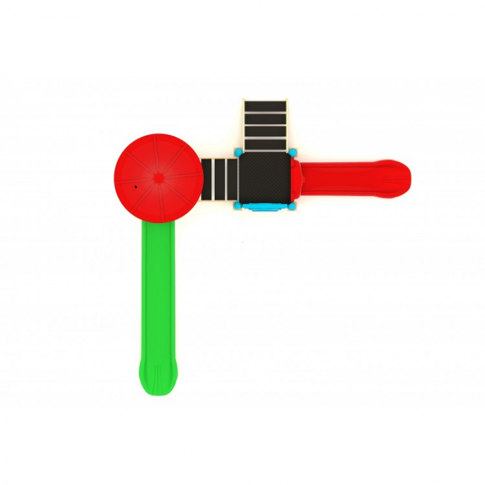 34M Clasic Echipament loc de joaca exterior parc din metal cu Scara si 2 Tobogane [3]