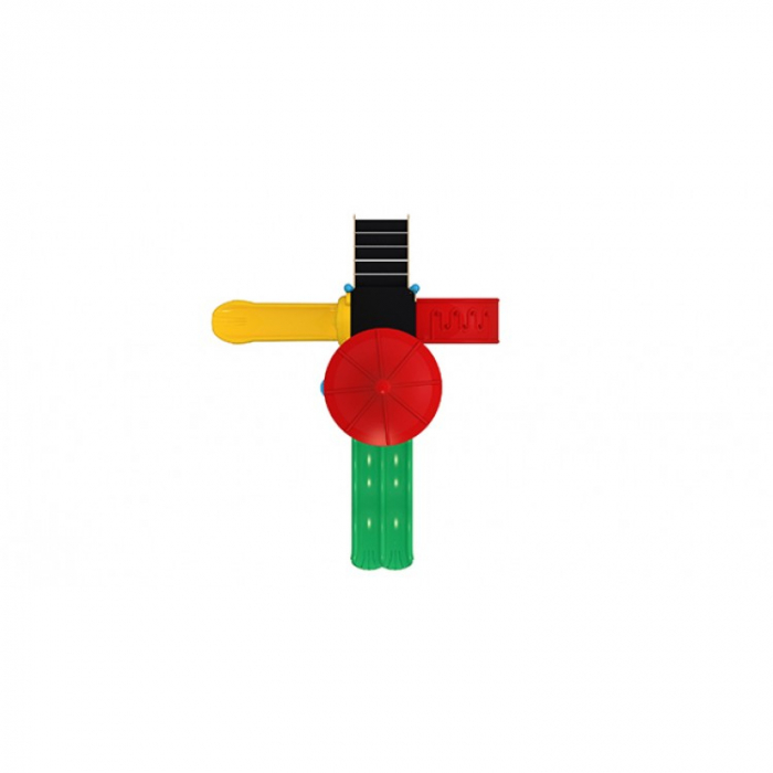 43M Clasic Echipament loc de joaca exterior parc din metal cu Scara 2 Tobogane Activitati si 2 Cataratoare [3]