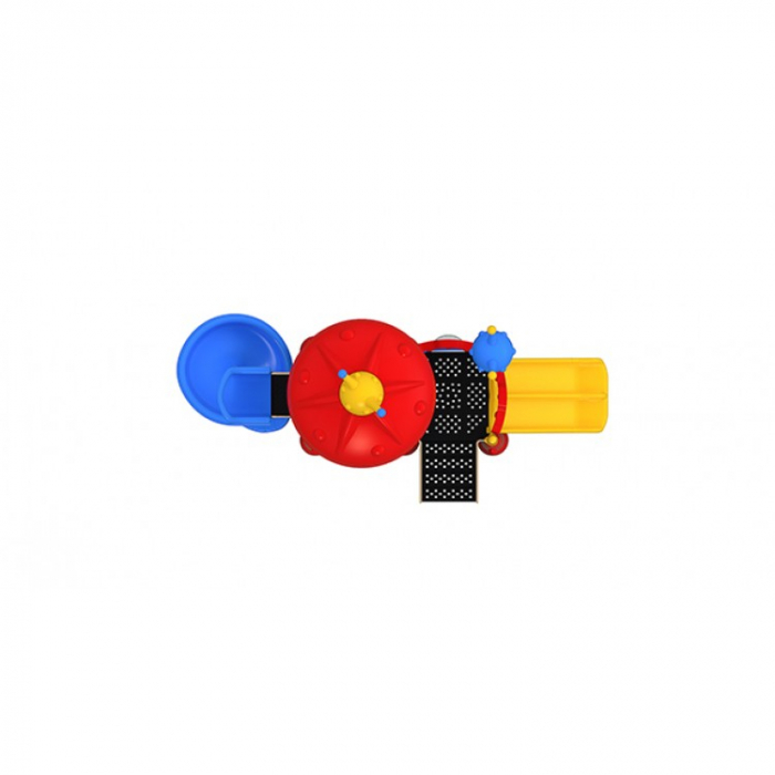 73M Cosmos Echipament loc de joaca exterior parc din metal cu Scara Activitati si 2 Tobogane [3]