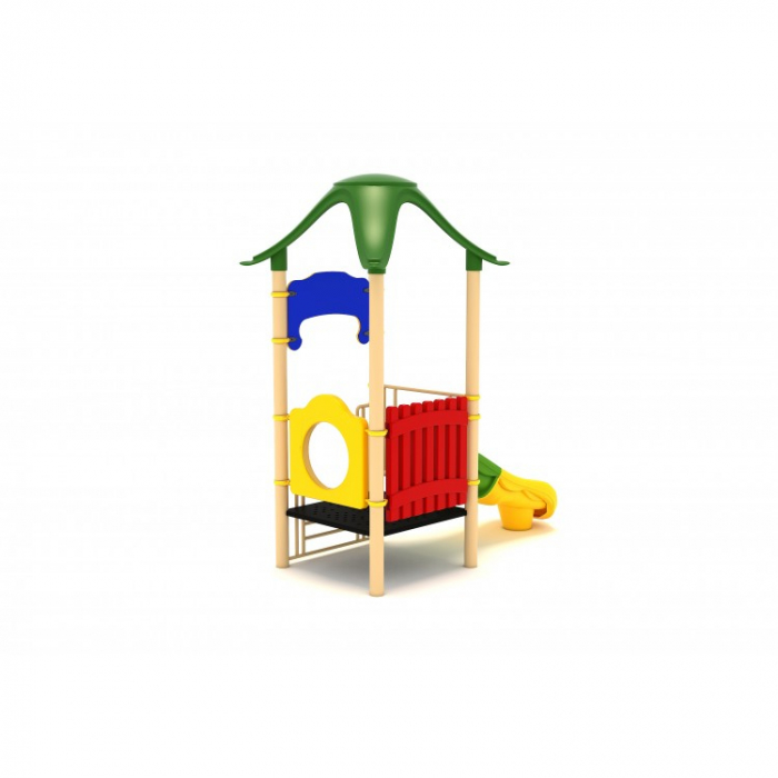 92M Clasic Echipament loc de joaca exterior parc din metal cu Tobogan și Cățărătoare [2]