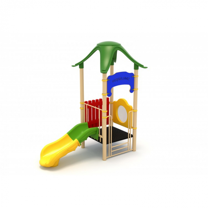 92M Clasic Echipament loc de joaca exterior parc din metal cu Tobogan și Cățărătoare [1]