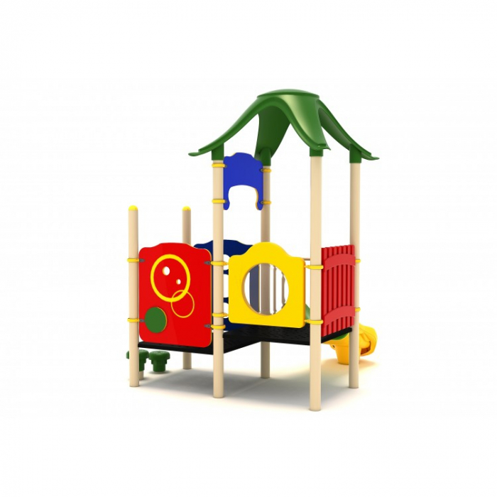 93M Clasic Echipament loc de joaca exterior parc din metal cu Tobogan și Cățărătoare [2]
