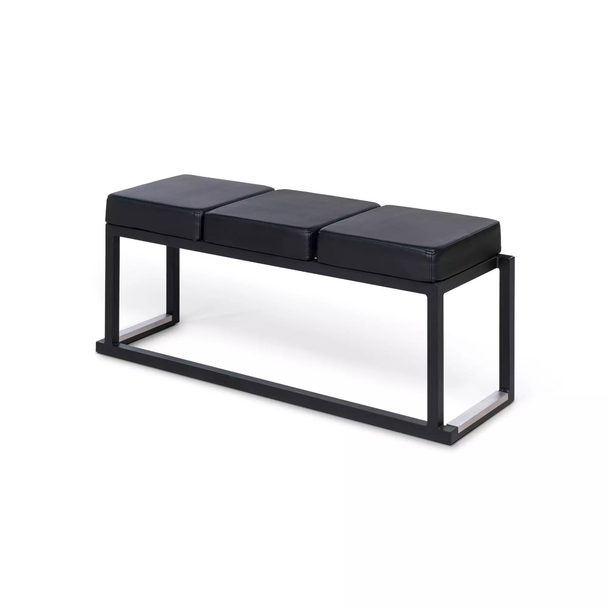 Bancheta compacta cu structura metalica si sezut tapitat - KUBO WALL [1]