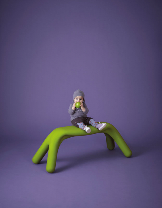 Bancheta din plastic multicolora in stil minimalist - ATLAS [5]
