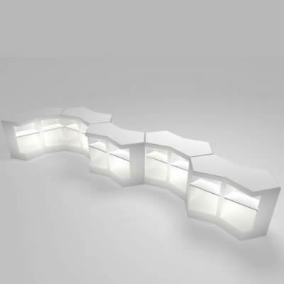 Bar modular luminos pentru exterior din polietilena ICEBERG [8]