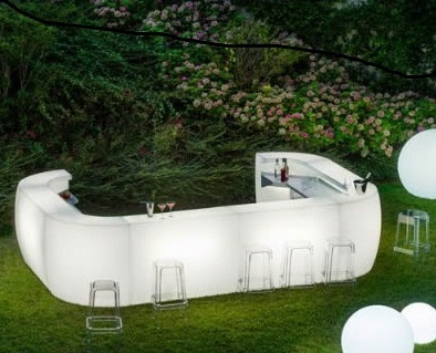 Statie cocktail modulara luminoasa pentru exterior IGLOO WORKSTATION [7]