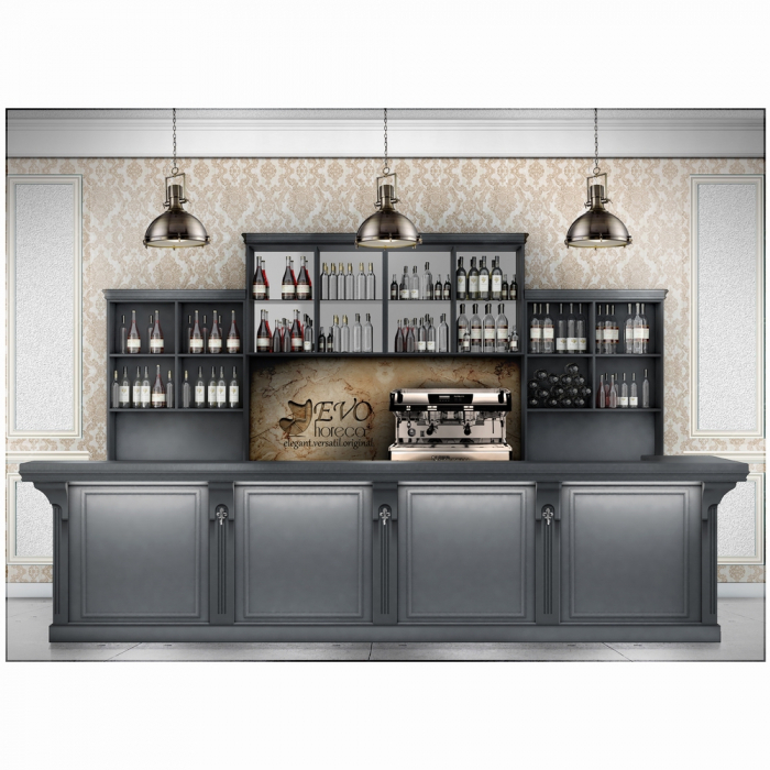Bar clasic custom din MDF furniruit si lemn masiv la comanda ATEMPO [5]
