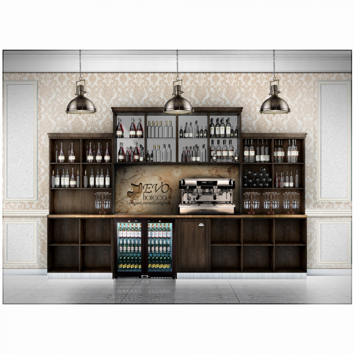 Bar clasic custom din MDF furniruit si lemn masiv la comanda BRITISH [2]