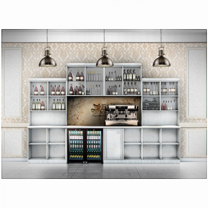 Bar clasic custom din MDF furniruit si lemn masiv la comanda BRITISH [8]