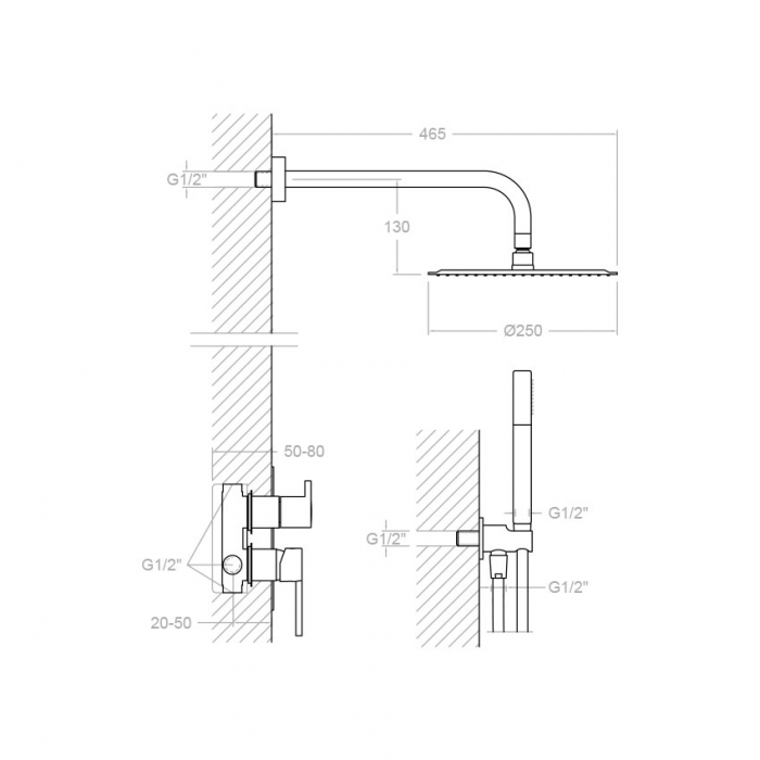 Baterie dus incastrata monocomanda DRAKO K3315021 [2]