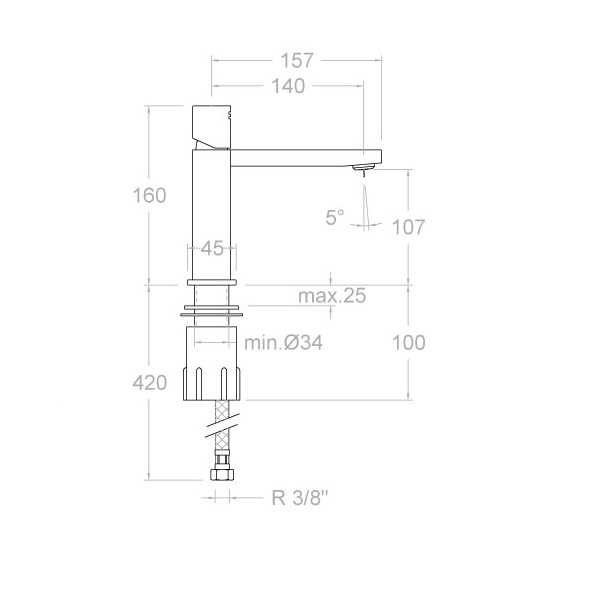 Baterie lavoar monocomanda KUATRO 4702 [2]