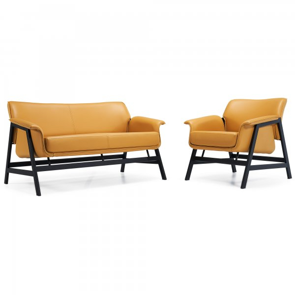 Canapea de birou sculturala cu cadru din metal - SPACE [4]