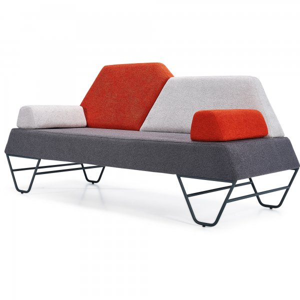 Canapea HoReCa cu 3 locuri si design geometric - OLIMPOS [1]