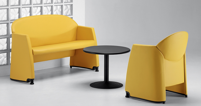 Canapea sala asteptare cu roti si design scultural - AXI [2]