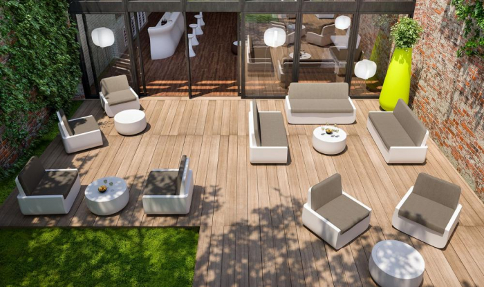 Canapea din plastic pentru terasa / gradina - BOLD SOFA [5]