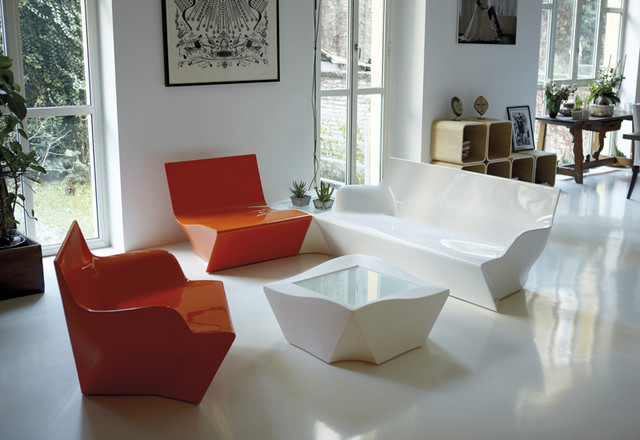 Canapele lounge luminoase din plastic pentru terasa - KAMI ICHI [2]