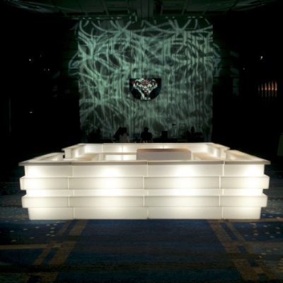 Colt bar modular luminos pentru exterior din polietilena TETRIS [3]