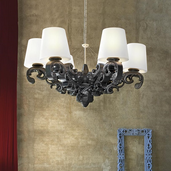 Lustra in stil baroc din plastic multicolor - CROWN OF LOVE [2]
