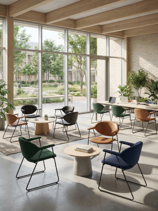 Scaun cu brate in stil industrial pentru restaurant - NOVA [3]