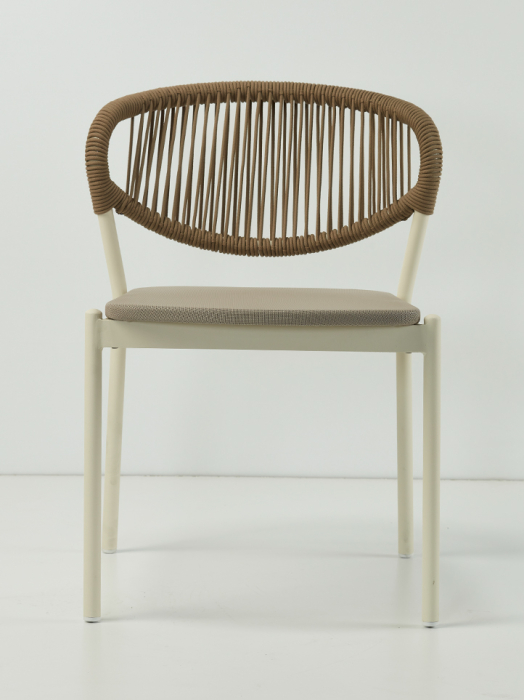 Scaun de terasă elegant cu șezut mesh și cadru metalic – EYES [2]