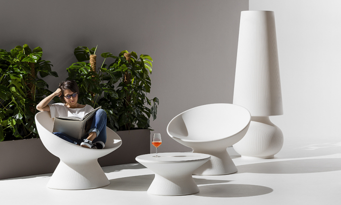 Fotoliu lounge din plastic pentru exterior - FADE RELAX [3]