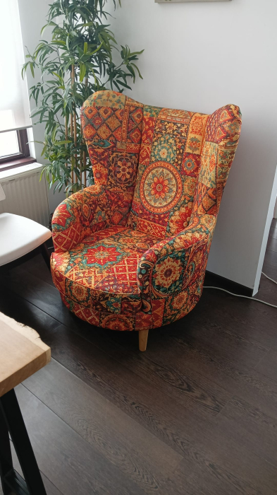 Fotolii tapitat cu spatar inalt in stil boho pentru HoReCa - EVO_603 [2]