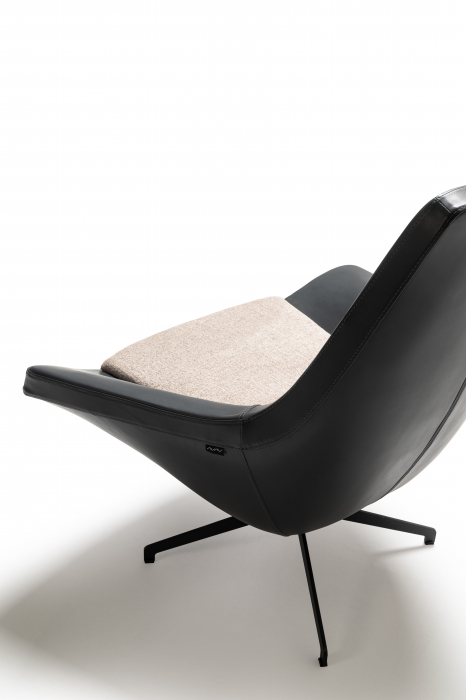 Fotoliu lounge de relaxare cu scoica tapitata cu spatar inalt LUXURY [6]