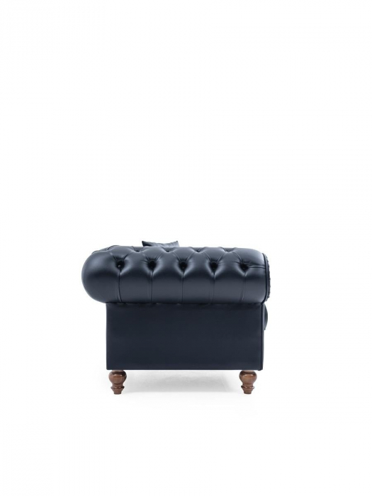 Fotoliu lounge de relaxare cu scoica tapitata tip chesterfield FIELD [6]