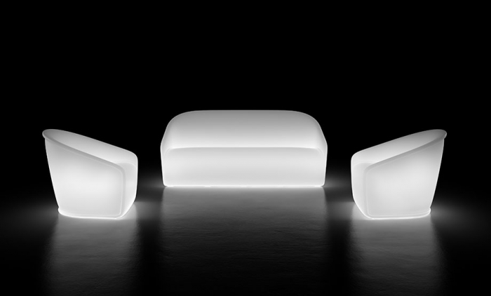 Fotoliu luminos cu design scultural pentru terasa - SETTEMBRE [2]