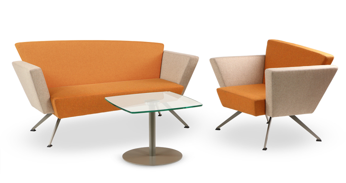 Fotoliu office in stil retro mid century cu cadru metalic - CORNER [3]