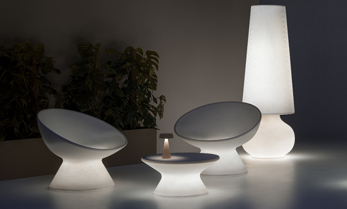 Fotoliu luminos lounge scultural pentru exterior luminos - FADE RELAX [6]