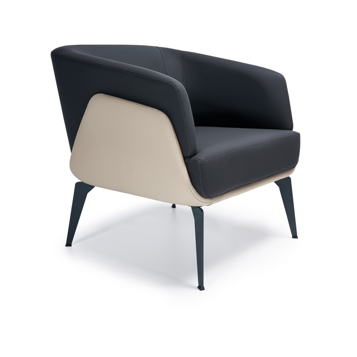 Fotoliu scultural modern cu picioare metalice - WORK [5]