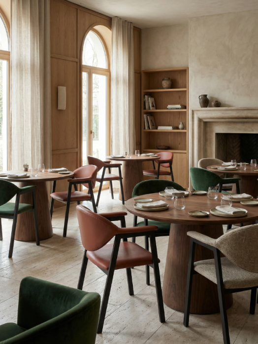 Scaun cu brate si cadru metalic pentru restaurant - JIMMY [4]