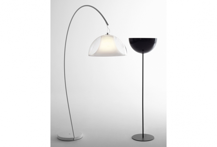 Lampa de podea cu picior arc si abajur din policarbonat L002T/BA [2]