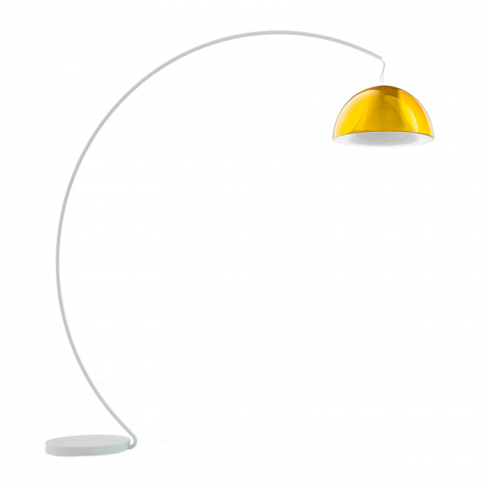 Lampa de podea cu picior arc si abajur din policarbonat L002T/BA [12]