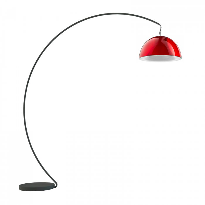 Lampa de podea cu picior arc si abajur din policarbonat L002T/BA [15]