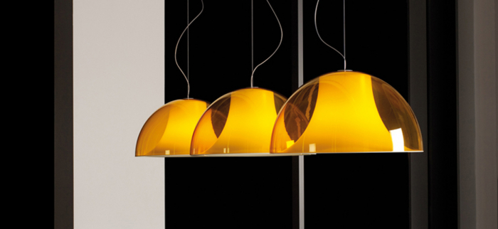 Lampa suspendata cu abajur din policarbonat L002S/BA [2]