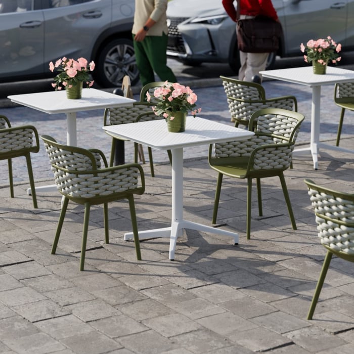 Masa cu blat din plastic rabatabil pentru exterior - MOON [3]