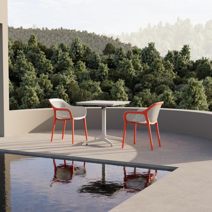 Masa cu blat din plastic rabatabil pentru exterior - MOON [6]