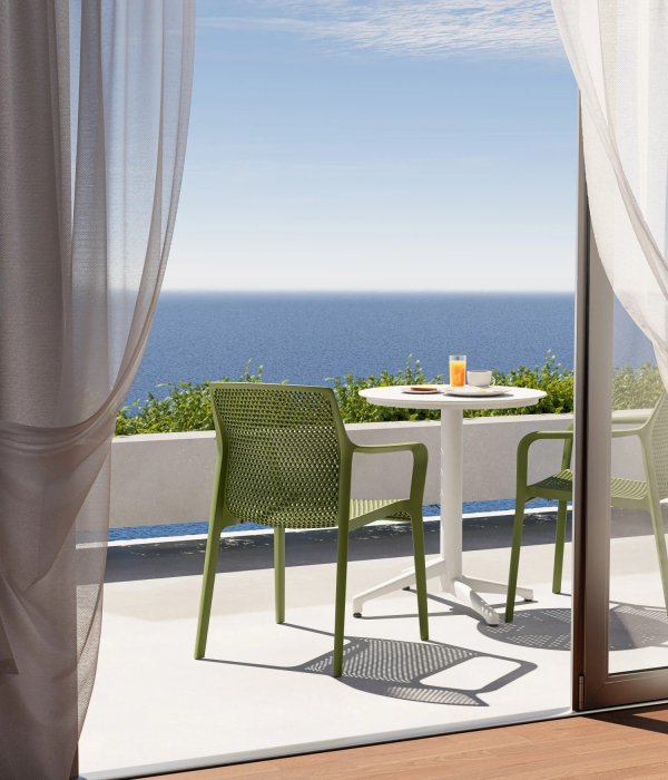 Masa de terasa cu blat rotund rabatabil diametru 60 cm - MOON [6]