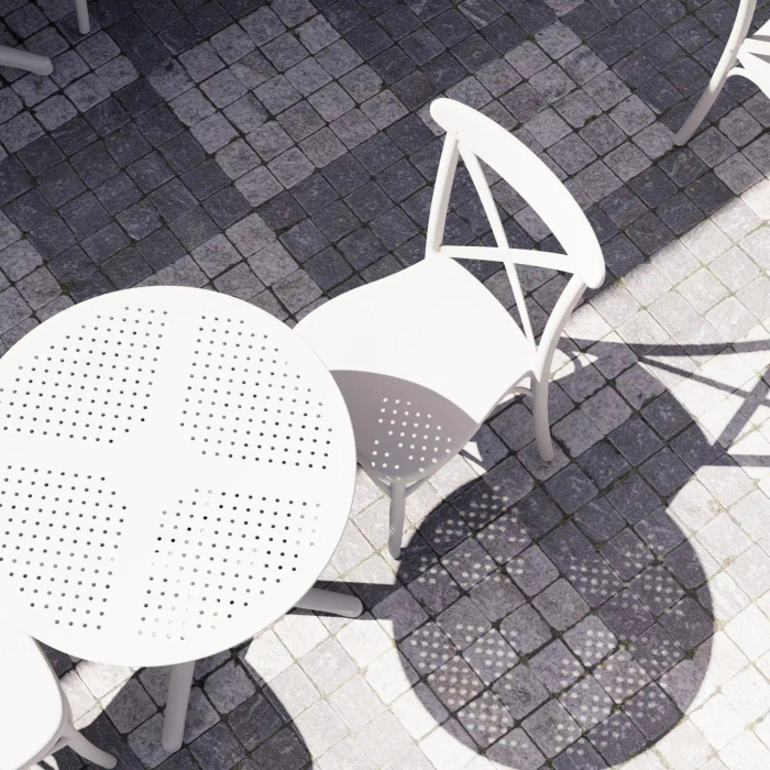 Masa de terasa cu blat rotund rabatabil diametru 60 cm - MOON [3]