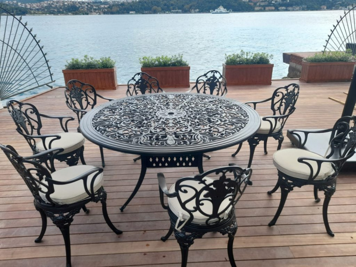Masa de terasa rotunda de 4 persoane pentru restaurant - CG 609 [3]