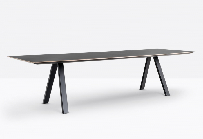 Masa fixa cadru aluminiu extrudat cu blat HPL compact ARKI_TABLE [7]