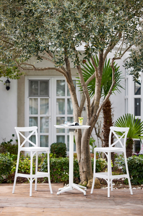 Masa inalta cu blat rotund 60 cm si rabatabil - MOON [4]