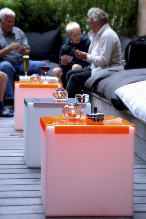 Masa de cafea luminoasa pentru exterior - KUBO INOX [3]