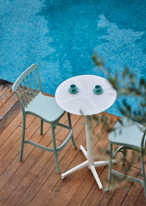 Mese inalte de bar cu blat rotund rabatabil din plastic MOON BAR [4]