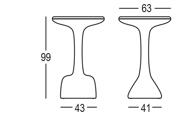 Mese inalte de bar din plastic - ARMILLARIA [5]